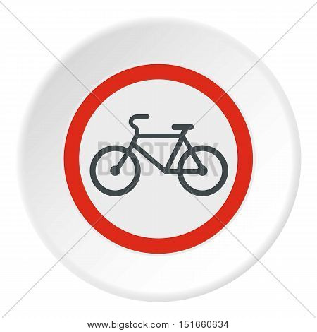 Sign bicycle path icon. Flat illustration of sign bicycle path vector icon for web