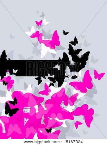 Papillons. Dessin abstrait. Illustration vectorielle.