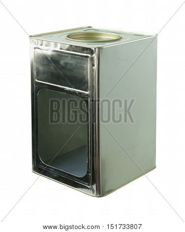 Thai Cracker Steel Box isolated on white background clipping paths