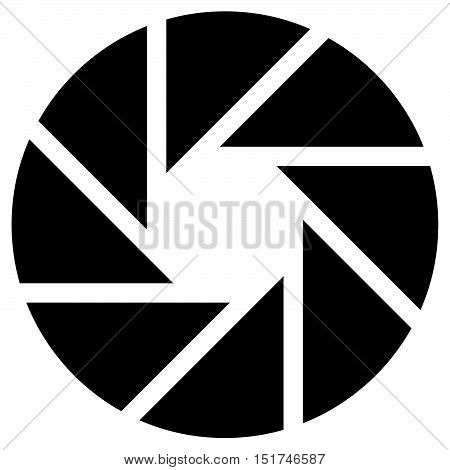 Diaphragm Like Circular Symbol For Photography, Technology, Generic Logos –segmented Circle Icon.