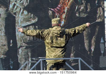 Ukrainian nazionalists celebrate the Day of OUN-UPA (Organisation of Ukrainian Nazionalists - Ukrainian Peoples Army). October 14,2016,Kiev, Ukraine