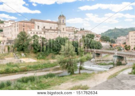 Defocused Background Of The Old Town In Cosenza, Italy