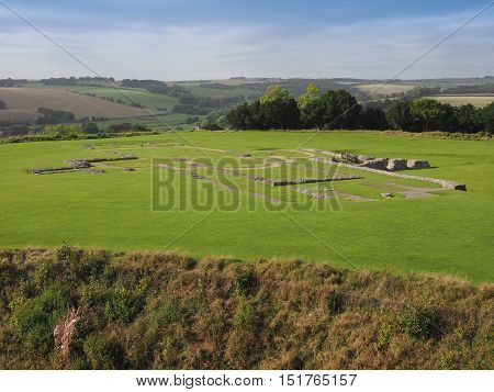 Old Sarum Cathedral Ruins In Salisbury