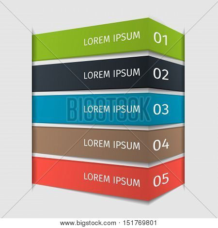Infographic design step up template. Vector illustration