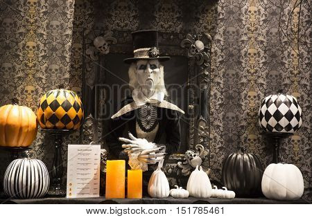 New York, USA - OKT 7th, 2016: The world famous department store Macy's Halloween Pop-Up Shop in New York City.