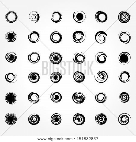 Amazing Abstract Spiral Set Vector illustration that suitable for your various company