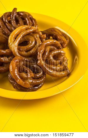 Indian sweet jalebi, indian dessert jalebi or imarti or imarati or jilbi