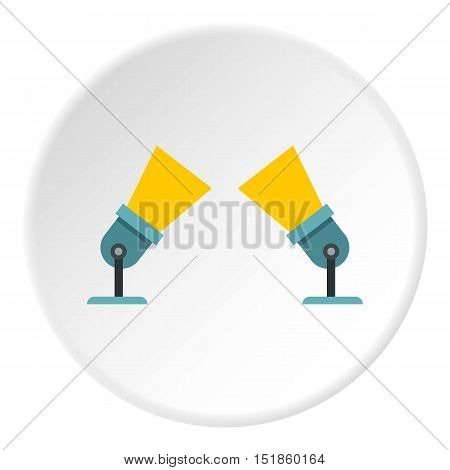 Spotlights icon. Flat illustration of spotlights vector icon for web design