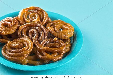 Indian sweet jalebi, indian dessert jalebi or imarti or imarati or jilbi