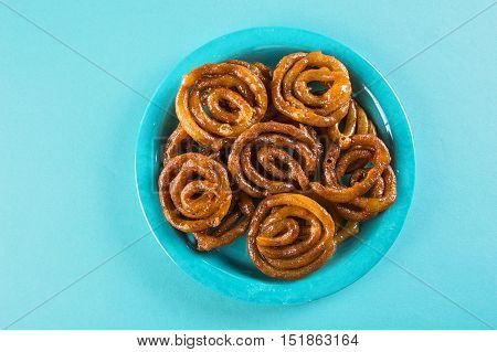 Indian sweet jalebi, indian dessert jalebi or imarti or imarati or jilbi