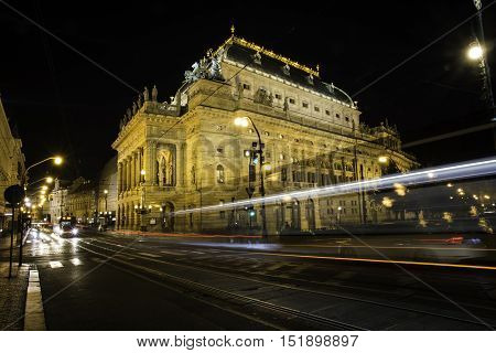 The historic National Theater in Prague, Czech Republic
