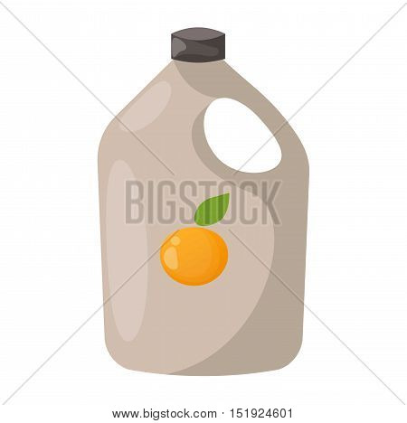 Orange juice drink with fresh fruit in pack. Fresh orange juice drink vector and cocktail with orange fresh drink. Fresh drink orange juice with orange juice drink