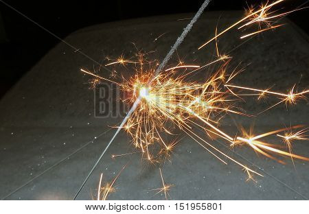 Bright Festive Christmas Sparkler In Hand Toning