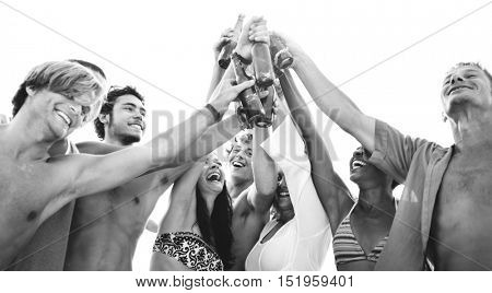 Beach Party Freedom Vacation Leisure Activity Concept