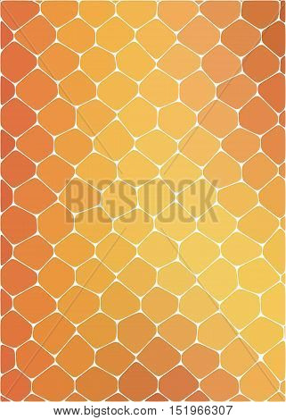 honeycomb yellow-orange color, reproducing the form of honey frames