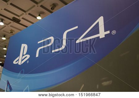 Playstation 4 Logo At Milan Games Week 2016