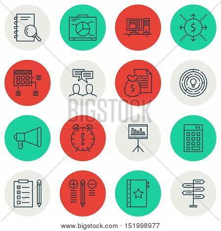 Set Of Project Management Icons On Investment, Report, Analysis And Other Topics. Editable Vector Il