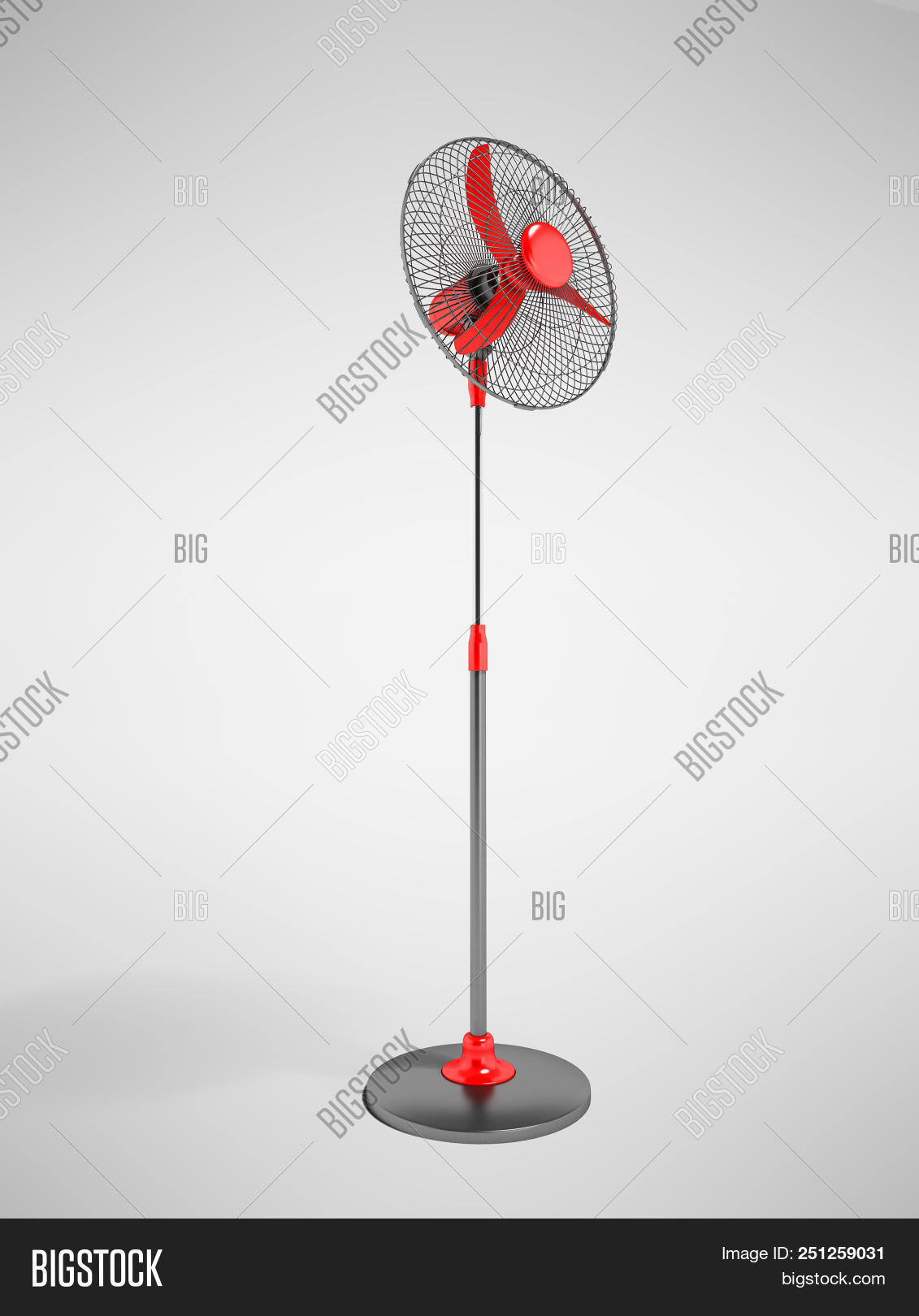 Modern Red Metal Fan Image Photo Free Trial Bigstock