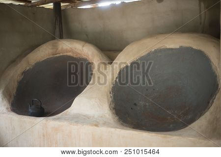 Old Process Of Dried Tea Leaf From Hilltribe At High Mountain In Thailand, This Device Made Form Big