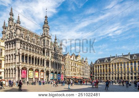 Brussels,belgium - May 18,2018 - At The Grote Markt (grand Place) In Brussels. Brussels Is The Capit