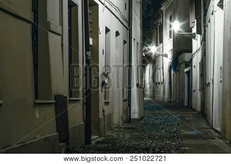 Landscape with the image of night Ferrara, Italy