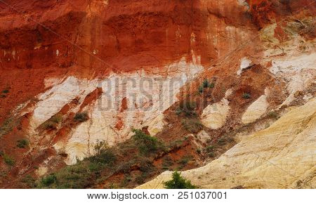 Rustrel, France - July 14, 2018: Photography Showing A Magnificent Landscape. The Photography Was Ta