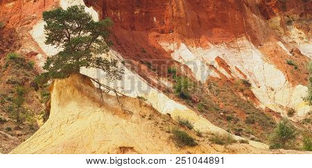 Rustrel, France - July 14, 2018: Photography Showing A Magnificent Landscape. The Photography Was Ta