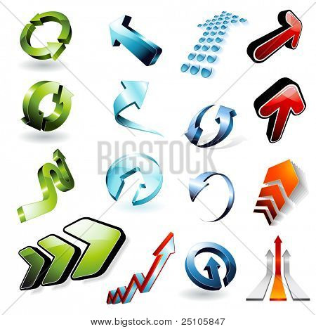 frecce tridimensionale