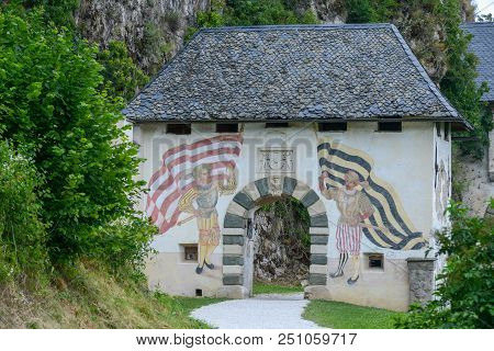 Gate To Hochosterwitz Castle On Carinthia, Austria