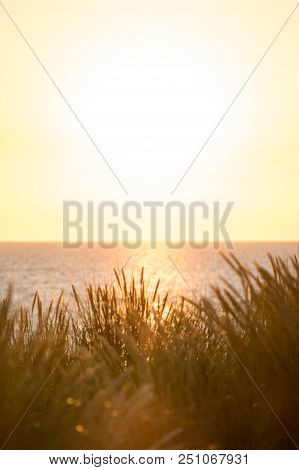 A Beautiful And Vibrant Sunset On Formby Beach, Liverpool