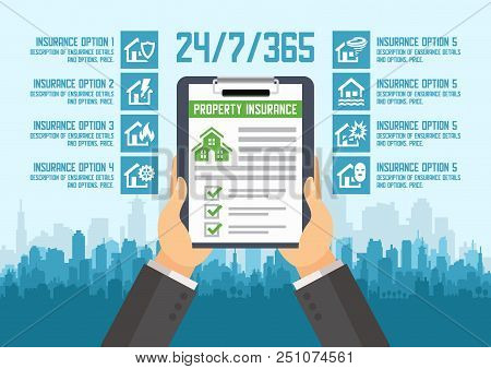 House Insurance Service Vector Illustration For Web Design.