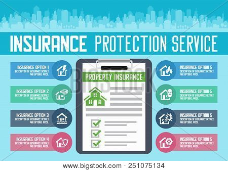 House Insurance Service Vector Illustration For Web Design.
