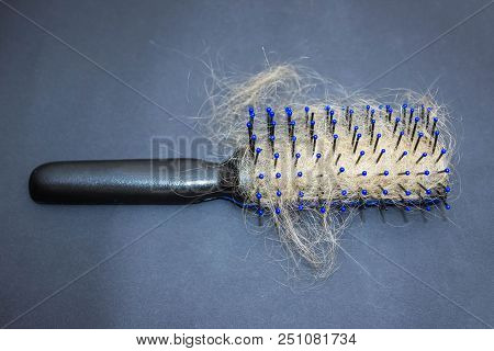 Hair Loss Problem. Comb, Hair Loss Concept