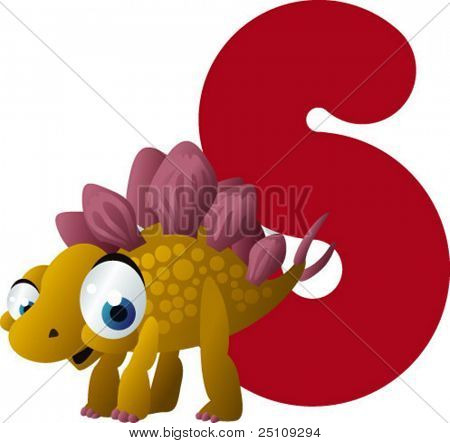 alfabeto de dino vector: S é para stegasaurus