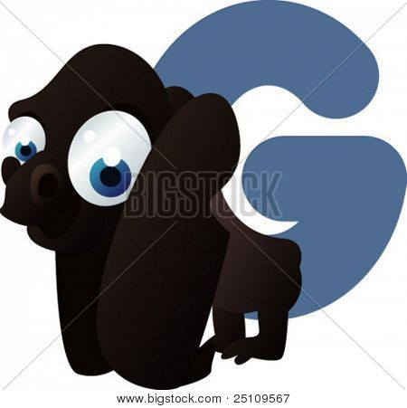 最新の ABC 動物: G はゴリラの