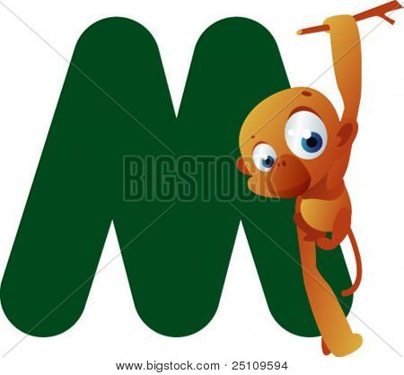 最新の ABC 動物: M は猿の