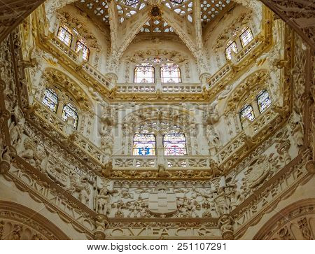 Gothic-plateresque Octagonal Dome Of The Cathedral Of Saint Mary - Burgos, Castile And Leon, Spain, 