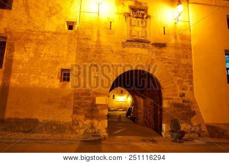 Rubielos de Mora village in Teruel Spain located on Gudar Javalambre Sierra
