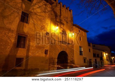 Rubielos de Mora village in Teruel Spain located on Gudar Javalambre Sierra