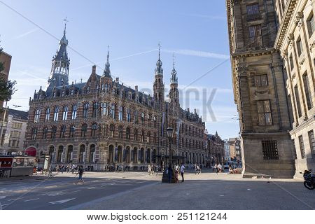 Amsterdam, Netherlands - July 02, 2018: Shopping Center Magna Plaza In The Center Of Amsterdam