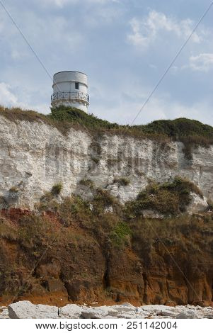 Quarry White Stones Near Beach. Incredible Rock Formations. Backgrounds And Textures. Holliday Conce