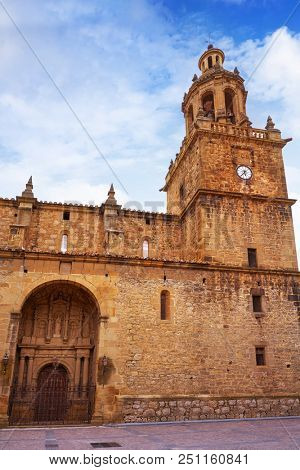 Rubielos de Mora village in Teruel Spain located on Gudar Javalambre Sierra