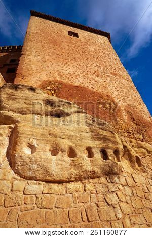 Mora de Rubielos village in Teruel Spain located on Gudar Javalambre Sierra