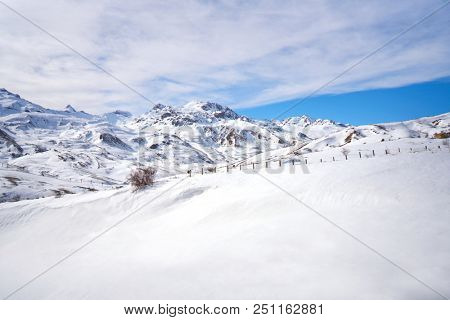 Formigal ski area in Huesca Pyrenees of Spain