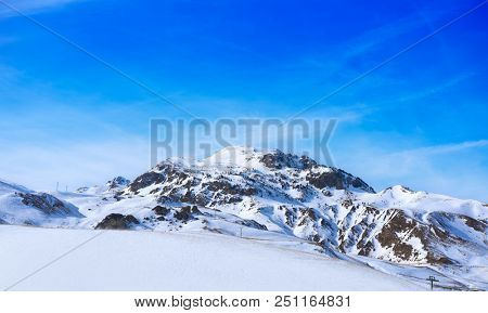 Formigal ski area in Huesca Pyrenees of Spain