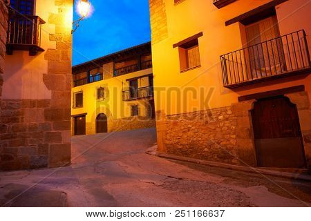 Rubielos de Mora village in Teruel Spain located on Gudar Javalambre Sierra