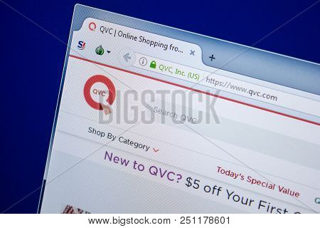 Ryazan, Russia - July 24, 2018: Homepage Of Qvc Website On The Display Of Pc. Url - Qvc.com