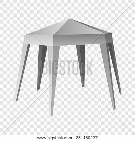 Commercial Tent Mockup. Realistic Illustration Of Commercial Tent Vector Mockup For On Transparent B