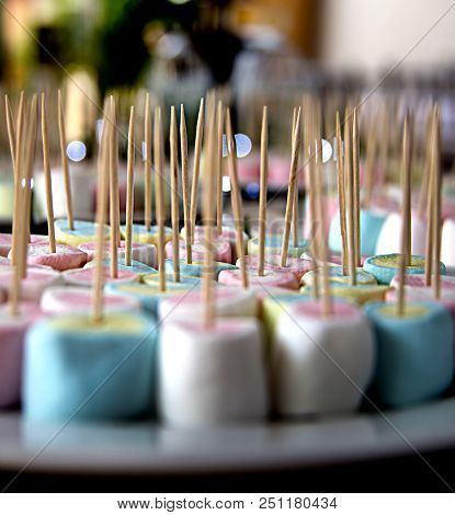 Snacks At A Social Event With Marshmallows