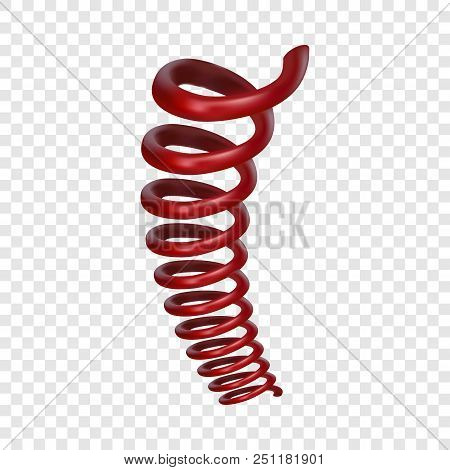 Telephone Spring Cable Mockup. Realistic Illustration Of Telephone Spring Cable Vector Mockup For On